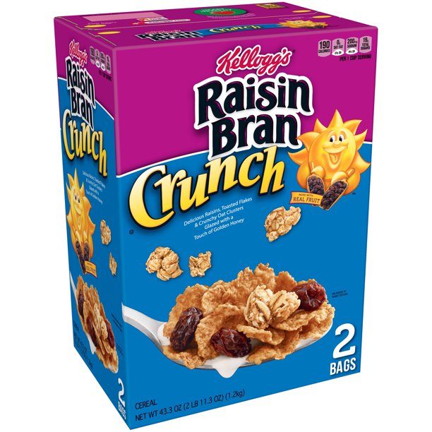 Kellogg's Raisin Bran Cereal Crunch 43.3oz