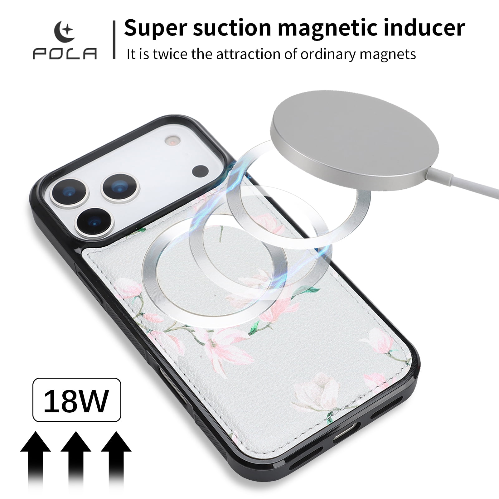 TECH CIRCLE 2-in-1 Wallet Case for iPhone 16 Pro (6.3", 2024), Detachable Magnetic Back Cover, Flip Flower Phone Case with 15 Card Slots, Zipper Pocket, Crossbody Strap, Wrist Strap, Gray