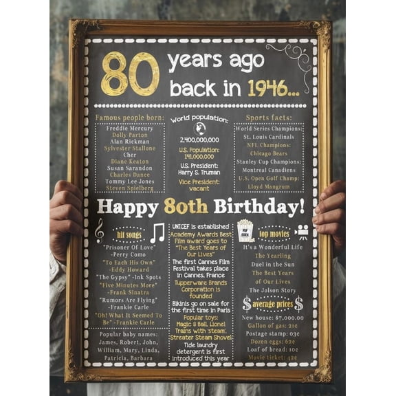 DIANANA 1946 - 80th Birthday Poster, Back in 1946 Poster