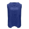 thumbnail image 3 of Seductiva Women's Basic Scoop Neck Tank Tops Women Women's 2025 Newomen Solid Color V Neck Cotton and Linen Loose Hooded Top Vest Vest Suspender Strap Sleeveless Basic Cami Top Shirt Basic Tees, 3 of 5