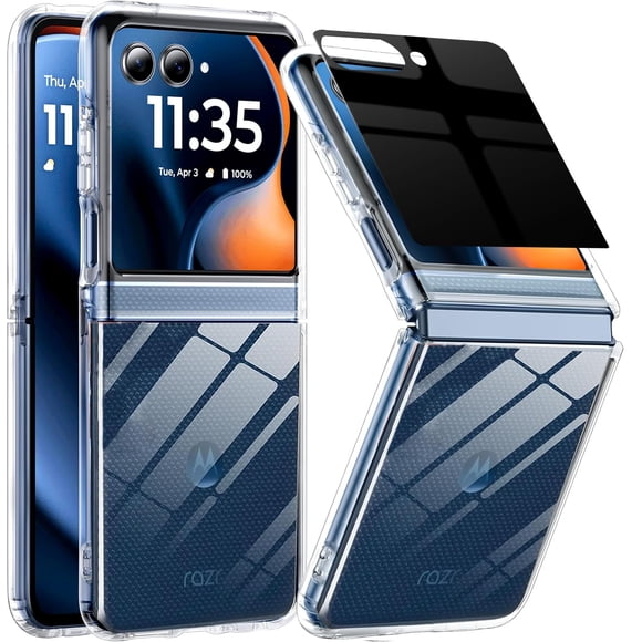 Funda de teléfono QiiStar para Motorola Razr 2025 con pantalla de privacidad