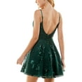 thumbnail image 2 of City Studio Womens Juniors Sequined Embroidered Fit & Flare Dress, 2 of 3