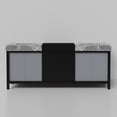 thumbnail image 6 of Zilara 80 in W x 22 in D Black and Grey Double Bath Vanity and Castle Grey Marble Top, 6 of 12