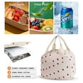thumbnail image 4 of Deago Lunch Bag for Women Cute Corduroy Lunch Tote Bags Reusable Insulated Lunch Box Large Capacity Cooler for Work Picnic Travel (White), 4 of 9