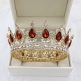 thumbnail image 1 of Nvzi Tiara de boda para novia, diadema de princesa, corona de novia, joyería para el cabello con diamantes de imitación de cristal,graduación, boda, fiesta de disfraces (K), 1 of 4