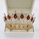thumbnail image 2 of Zhuge Tiara de boda para novia, diadema de princesa, corona de novia, joyería para el cabello con diamantes de imitación de cristal, decoración para princesa, novia, cumpleaños, graduación, boda (L), 2 of 4