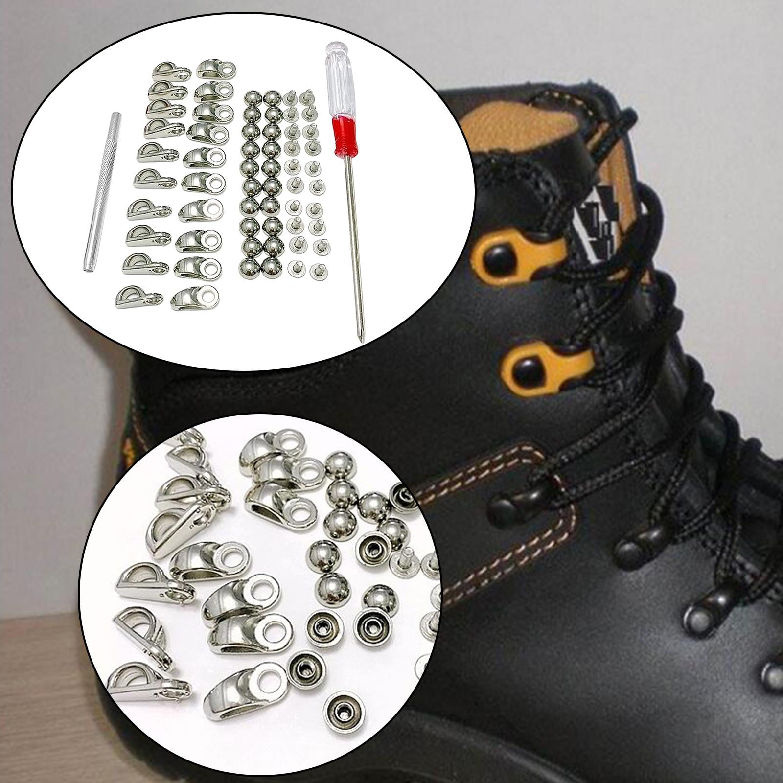 Boot Hooks Lace Shoelace Buckles Hook Boots Eyelet Shoe Eyelets Kit Buckle  Hiking Metal Diy Repair