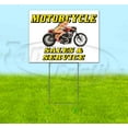 thumbnail image 1 of Motorcycle Sales & Service (18" x 24") Yard Sign, Includes Metal Step Stake, 1 of 6