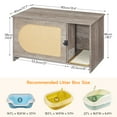 thumbnail image 3 of HOOBRO Stylish Litter Box Cat Litter House Elegant Cat Toilet Hidden Litter Box Furniture With Removable Door Practical Cat Scratch Mat Decorative Coffee Table End Table  Greige and Yellow GY18MW01, 3 of 14