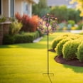 thumbnail image 6 of Solar Wind Spinners Outdoor for Yard and Garden, 51“Butterfly Metal Garden Wind Sculptures Stake with LED Lights Double-layer，Solar Windmill Kinetic Spinner for Garden Lawn Patio Decoration, 6 of 7