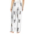 thumbnail image 3 of Pajama Pants Women, Cute French Bulldog Football Lounge PJ Yoga Pants With Drawstring, Womens Sleepwear Pajama Bottom, 3 of 5
