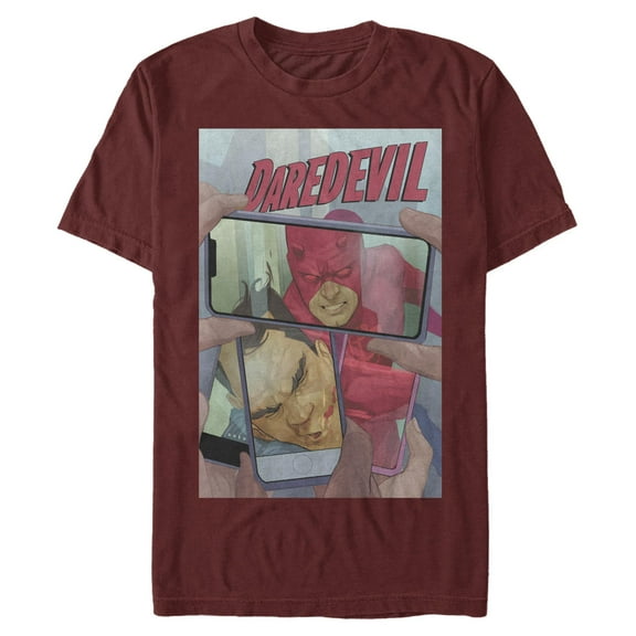 Mens Marvel: Daredevil Hero Phone Fight T Shirt