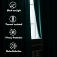 thumbnail image 5 of Homi Drapes Double Pinch Pleated Velvet Curtains Thermal Insulated Room Darkening Drapes for Bedroom/Livingroom Along with 1 Panels,Tiebacks,Hooks (Teal, 40"x63"), 5 of 6
