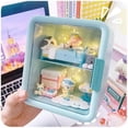thumbnail image 1 of Organizador de discos de maquillaje, caja de almacenamiento transparente para algodones, hisopos y discos | Organizador para tocador de baño | Soporte para esponjas y cosméticos pequeños, 1 of 6