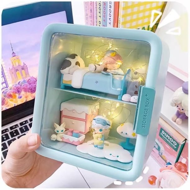 Organizador de discos de maquillaje, caja de almacenamiento transparente para algodones, hisopos y discos | Organizador para tocador de baño | Soporte para esponjas y cosméticos pequeños