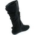 thumbnail image 5 of Forever Link KLEIN-70 Women's Closed Round Toe Buckle Slouch Flat Heel Mid-Calf Boot, 5 of 7