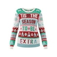 thumbnail image 5 of No Boundaries Christmas Sweater, Women's and Women's Plus, 5 of 5