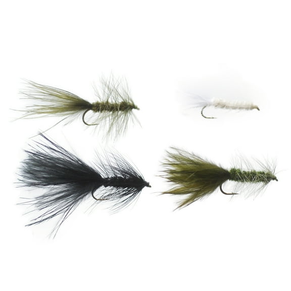 Cortland Fairplay Wooly Bugger Fly Assortment, Size 10, 4 Pack, 653993
