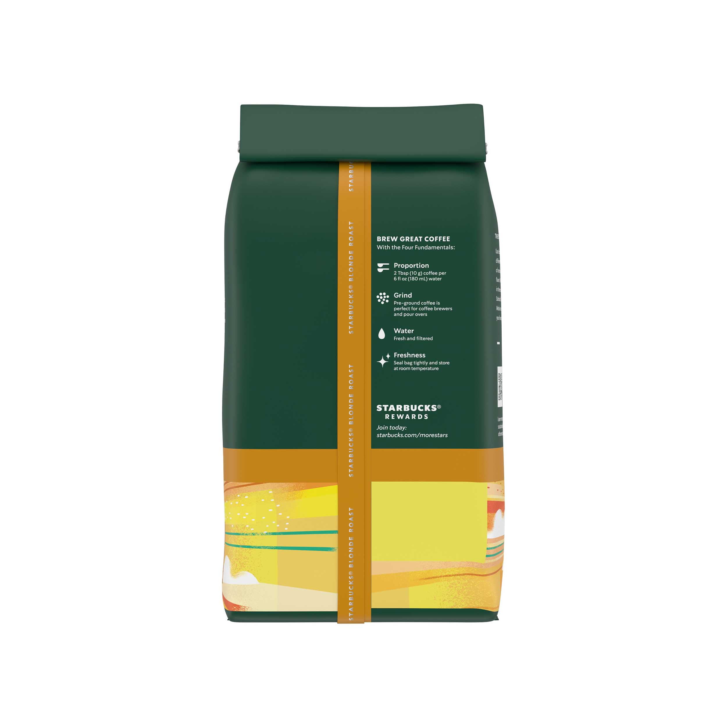 Starbucks Sunrise Blend, Ground Coffee, Starbucks Blonde Roast, 12 oz