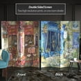 thumbnail image 2 of Oriental Furniture 6 ft. Tall Parisian Cafe Canvas Room Divider - 4 Panel, 2 of 5