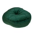 thumbnail image 3 of Round Tufted Dark Green Velvet Floor Pillow, 3 of 5