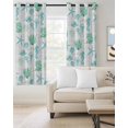 thumbnail image 2 of Green Aqua Coastal Blackout Curtains, Light Blocking Print Window Curtains, Nautical Jellyfish Seashells Starfish Thermal Insulated Window Drapes for Living Room 2 Panels, 55"W x 39"L, 2 of 9