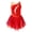 Red, variant on HULIJA Kids Girls Glitter Diamond Ballet Dance Ice Skating Dress Sleeveless Color Block Leotard Modern Lyrical Dress Orange 6