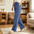 thumbnail image 3 of Lmnyox Wide Leg Pants for Toddler Kids Casual Loose Pull On Pants Plain Athletic Trousers with Pockets, 3 of 7
