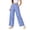 10# Blue, variant on Checkered Pants Womens Casual Elastic Waist Comfy Loose Wide Leg Pants with Pockets Blue L
