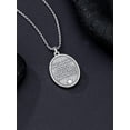 thumbnail image 4 of CACA LADY 925 Sterling Silver St. Raphael Necklace for Men Women Abalone Archangel Medal Pendant Religious Catholic Patron Saint Protection Jewelry Gifts for Traveler, 4 of 6