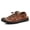 Sepia, variant on Men’s Handmade Mesh Casual Sandals Breathable Lightweight Summer Shoes for Walking, Beach, Travel, Outdoor Activities and All-Day Comfortable Wear