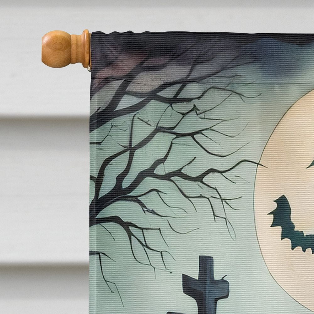Halloween Dog House Flag 28x40IN Double-Sided Polyester Decorative Sleeve Pole Flag for Outdoor Home Garden Patio