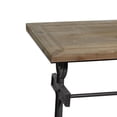 thumbnail image 5 of DecMode Brown/Black Coastal Rectangular Metal Console Table with Metal Anchor Shaped Base, 48"W x 31"H, 5 of 14