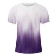 thumbnail image 4 of Qertyioot Hommes Imprimer Manches Courtes Col Rond T-shirt Casual Mode Manches Courtes Dégagement, 4 of 5