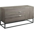 thumbnail image 1 of ACME Walden 3-Drawer Wooden Console Table with 1 Door in Rustic Oak and Black, 1 of 1