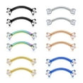 thumbnail image 2 of CNKOO Bague Sourcils Zircon Cubique Résistante à l'Usure Acier Perçage Corps Bijoux Barre pour Femmes, 2 of 7