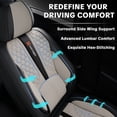 thumbnail image 2 of Fit for Honda Accord 2009, Black and Gray Car Seat Covers, Premium Leather 5 Seats Full Set Anti-Slip Suitable for All Seasons, 4-Door Sedans Only, Upgrade the Car's Interior, 2 of 9