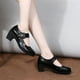 thumbnail image 3 of Zapatos de baile modernos Four Seasons, zapatos de baile cuadrados con velcro, zapatos de baile para mujer, zapatos de baile de suela blanda y tacón medio, 3 of 6