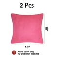 thumbnail image 4 of Unique Bargains 2Pcs Viscose Velvet Soft Throw Decorative Pillowcases 18" x 18" Orchid, 4 of 8