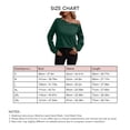 thumbnail image 5 of Jersey de mujer con hombros descubiertos, manga larga, Color puro, sudadera, blusa para Otoño Invierno, 5 of 5
