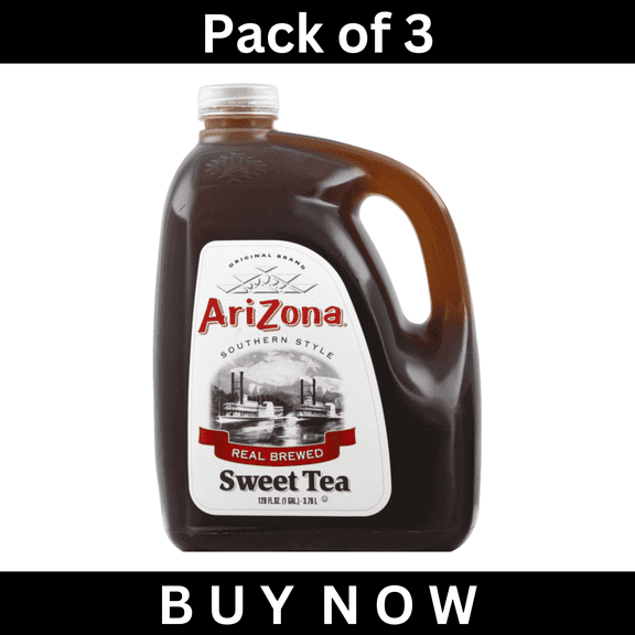AriZona Sweet Tea – Southern Style, 128 fl oz Bottles, Pack of 3