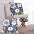thumbnail image 6 of Bear Faces Sunflowers Leaves Hand Drawn Throw Pillow Covers Pillowcases 16 x 16 Inch Home Decor 2 Packs for Bedroom Sofa, 6 of 6