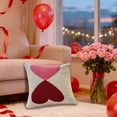thumbnail image 4 of Anhility Valentines Day Throw Pillow Covers 18"x18", Soft Pillow Cover Embroidered Decorative Couch Sofa Home Indoor Outdoor Holiday Decorations, 4 of 6