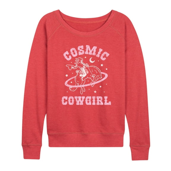 Instant Message - Cosmic Cowgirl Stars - Women's Lightweight French Terry Pullover