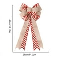 thumbnail image 2 of 2Pcs Big Bow with Natural Burlap with Ribbons Bow Use for Christmas Gift Wrapping, Party Decoration, 2 of 5