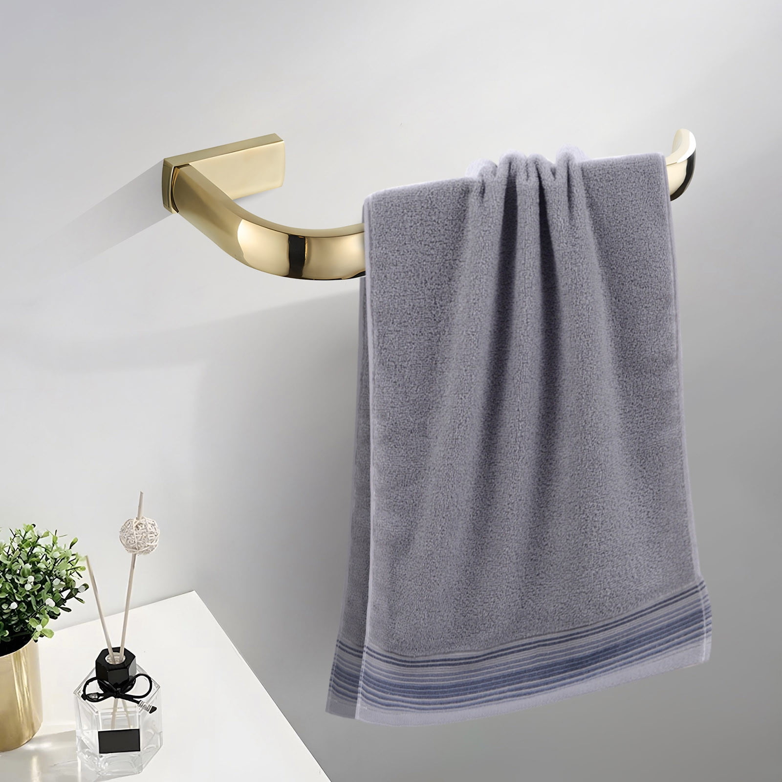 12-Pack Soft Polyester Embroidered Bath Hand Face Towels for Home Bathroom, Guest, Spa, Gym, Travel - Lightweight Quick-Drying Bulk Towel Set (12)