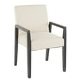 thumbnail image 2 of Lumisource Carmen Contemporary Arm Chair in Black Wood and Beige Fabric - Set of 2, 2 of 7