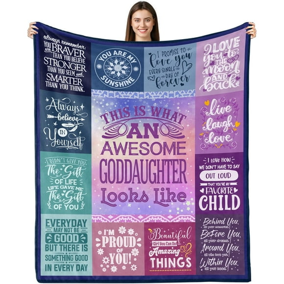 LHSHID Gifts for Goddaughter Goddaughter Gifts from Godmother Birthday Gifts for Goddaughter Blanket Goddaughter Baptism Gifts Graduation Gifts to My Goddaughter Gift Throw Blanket 40"x50"