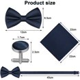 thumbnail image 2 of Herrar Slips, Klassisk Enfärgad Slips Slips för Män, Satin Smoking Slips, Justerbar Formell Slips för Fest, Bröllo, 2 of 5
