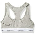 thumbnail image 3 of Calvin Klein Girls' Kids Modern Cotton Molded Bralette with Cookies, Small, Heather Grey, 3 of 3